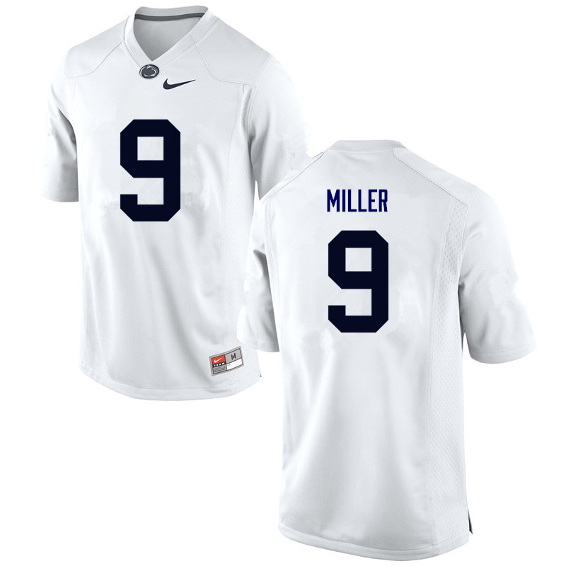 Men Penn State Nittany Lions #9 Jarvis Miller College Football Jerseys-White
